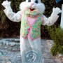 Deluxe Happy White Rabbit Mascot Costume