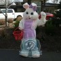 Deluxe Happy White Easter Bunny Mascot Costume