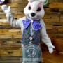 Deluxe Adult White Easter Bunny Mascot Costume