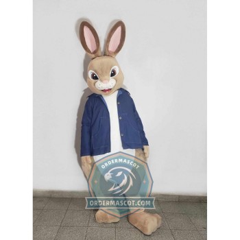 Deluxe Brown Easter Bunny Mascot Costume