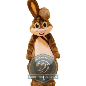 Cute Lightweight Brown Easter Bunny Rabbit Mascot Costume