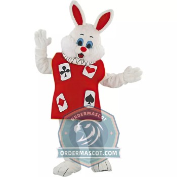 Happy White Easter Bunny Rabbit Mascot Costume