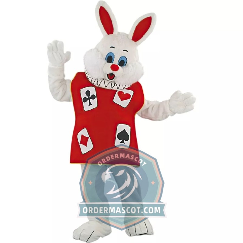 Happy White Easter Bunny Rabbit Mascot Costume