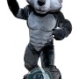 Power Muscular Wolf Mascot Costume