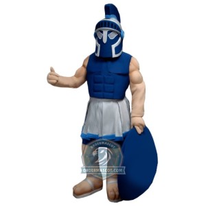 Power Blue Knight Warrior Mascot Costume