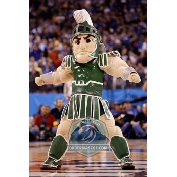 Green Spartan Trojan Knight Sparty Mascot Costume