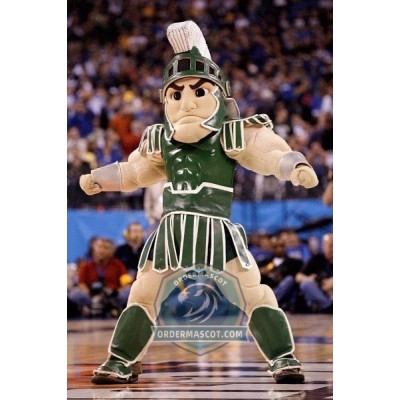 Green Spartan Trojan Knight Sparty Mascot Costume