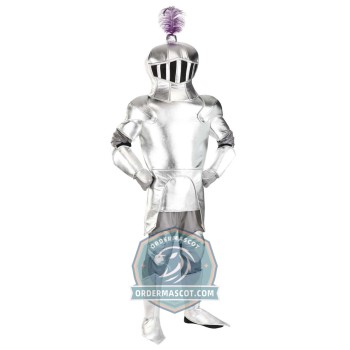 Deluxe Silver Knight Mascot Costume