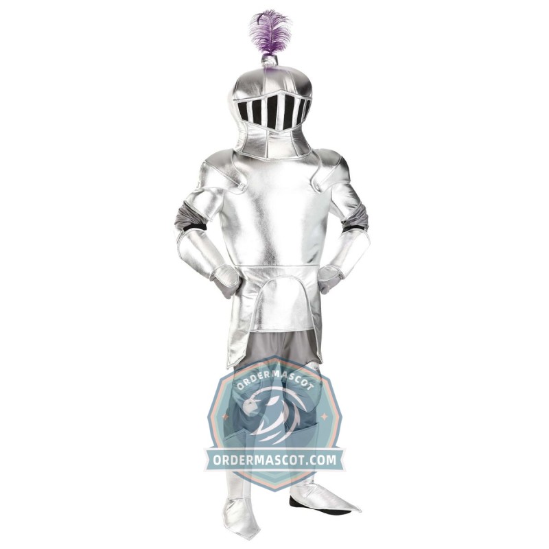 Deluxe Silver Knight Mascot Costume