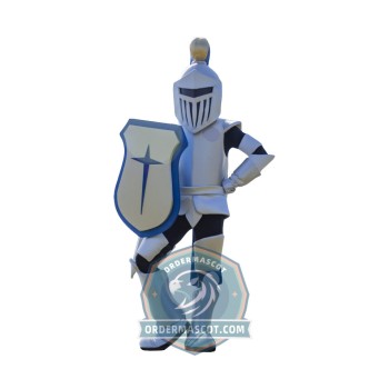 Deluxe Grey & Black Knight Mascot Costume