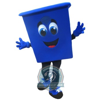 Blue Trash Can Mascot Costume