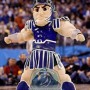 Navy Blue Spartan Trojan Knight Sparty Mascot Costume