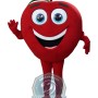 Happy Red Apple Mascot Costume