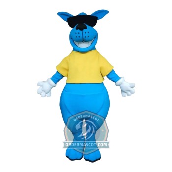 Blue Kangaroo Mascot Costume