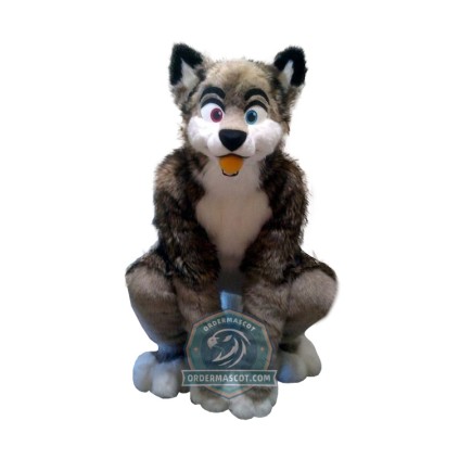 Deluxe Realistic Husky Mascot Costume