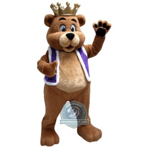 King Bear Mascot Costume