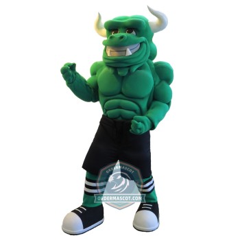 Green Bull Mascot Costume