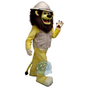 Friendly Plush Lion Mascot Costume