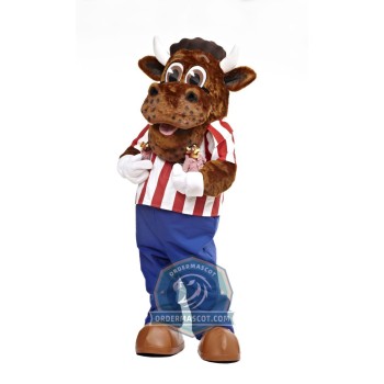 Friendly Buffalo Mascot Costume