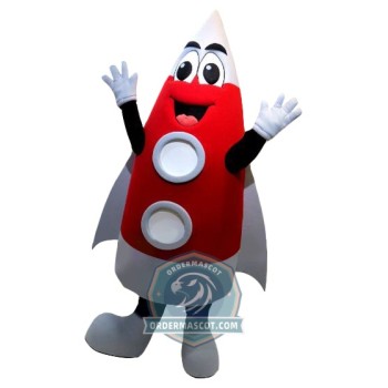 Red Rocket Mascot Costume