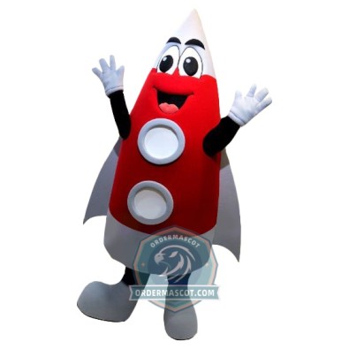 Red Rocket Mascot Costume
