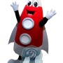 Red Rocket Mascot Costume