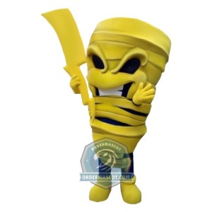 Fierce Yellow Tornado Mascot Costume