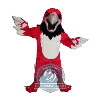 Fierce Red Hawk Mascot Costume For Adult