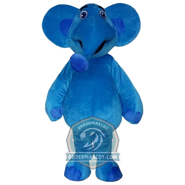 Deluxe Blue Elephant Mascot Costume