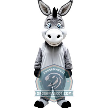 Deluxe Grey Donkey Mascot Costume
