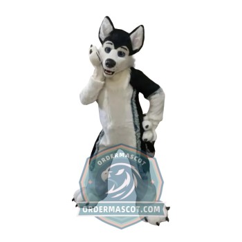 Deluxe Furry Husky Dog Mascot Costume