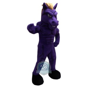 Purple Power Horse Mascot Costume