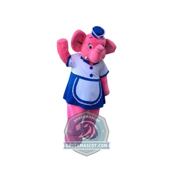 Pink Lightweight Elephant Mascot Costume