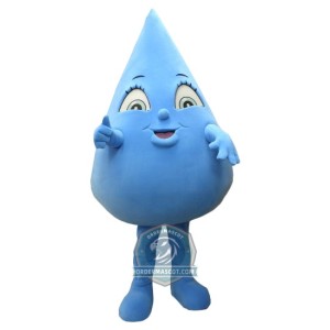 Deluxe Blue Water Drop Mascot Costume