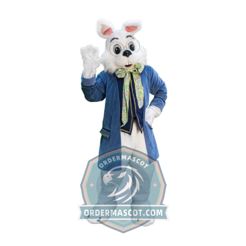 Adult Blue Wendell Rabbit Mascot Costume
