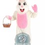 White & Pink Easter Bunny Mascot Costume