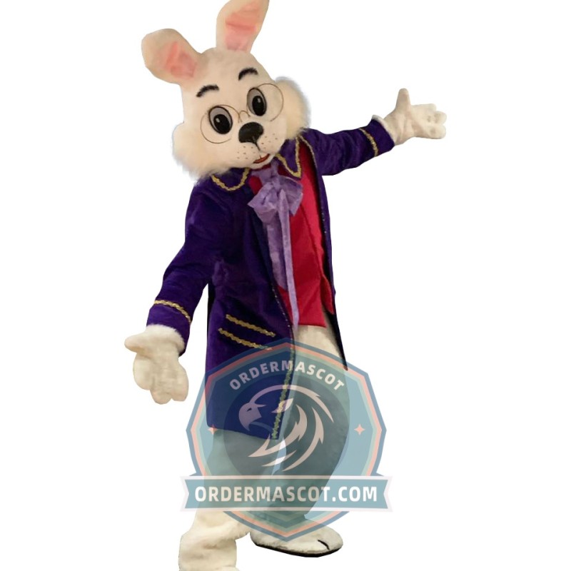 Purple Wendell Bunny Mascot Costume