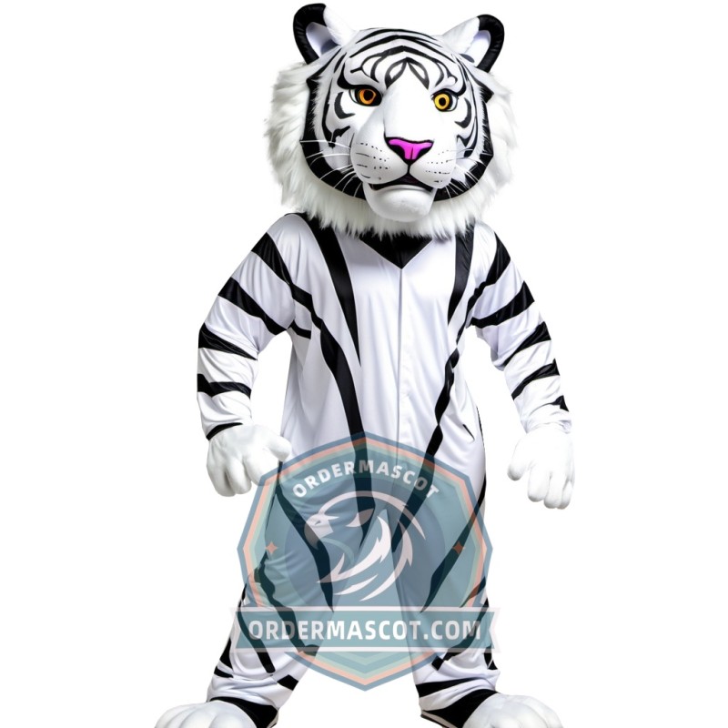 Adult Lightweight White Tiger Mascot Costume