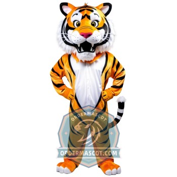Fierce Plush Tiger Mascot Costume