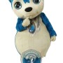 Cute Blue Wolf Mascot Costume