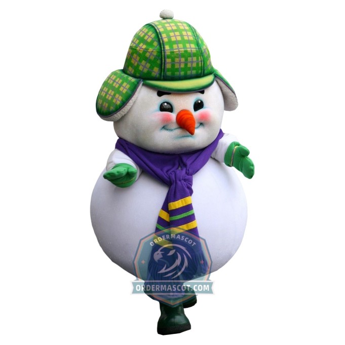 Adult Snowman Mascot Costume