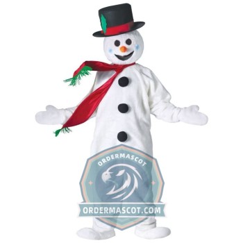 Happy Snowman Mascot Costume For Adult