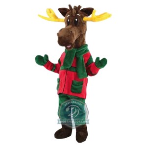 Christmas Lightweight Elk Mascot Costume