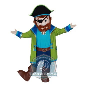 Deluxe Pirate Mascot Costume For Adult