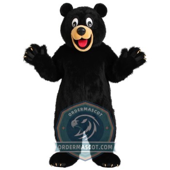Happy Black Bear Mascot Costume For Adult