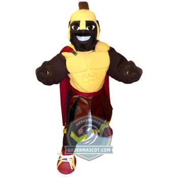 Black Spartan Warrior Knight Mascot Costume