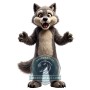 Happy Wolf Mascot Costume For Adult