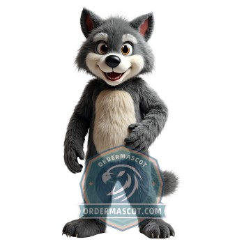 Happy Lightweight Wolf Mascot Costume For Adult