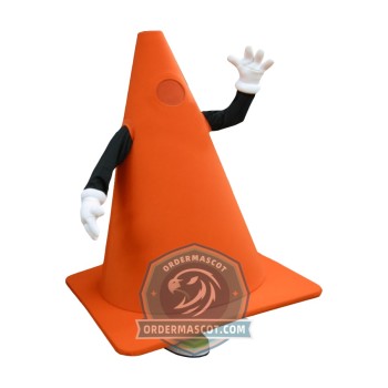 Rubber Road Cone Mascot Costume