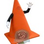 Rubber Road Cone Mascot Costume